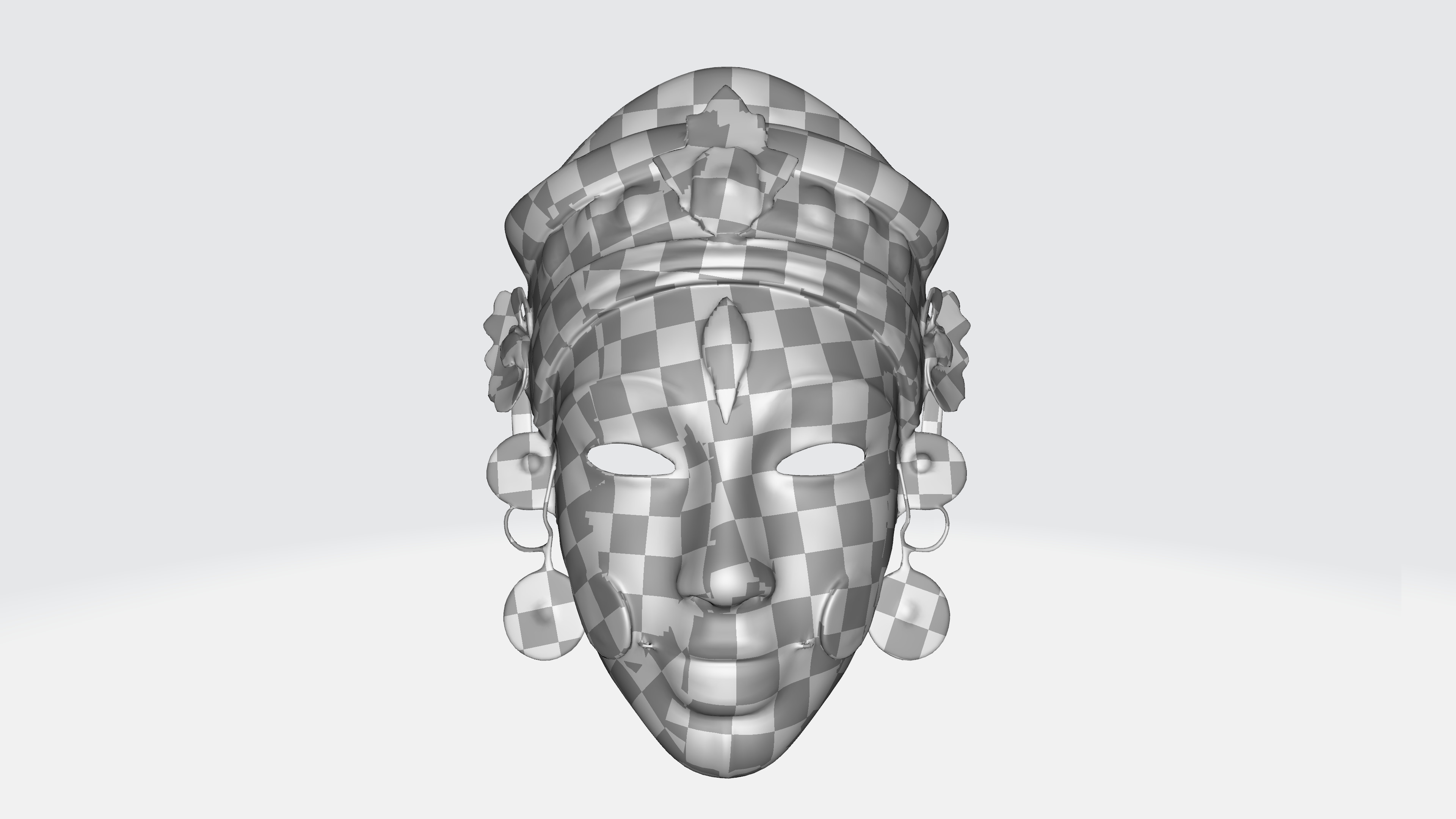 Divine Goddess Mask Low-poly 3D model_10