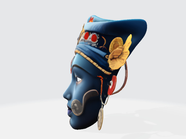 Divine Goddess Mask Low-poly 3D model_6