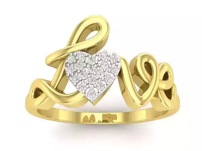 AV 651 Diamond Accent LOVE Heart Ring