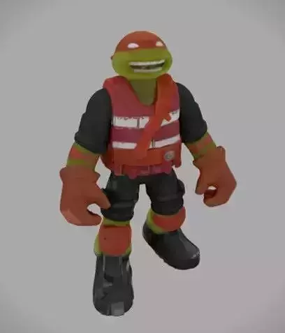 TMNT Michelangelo Ooze Chuckin Mikey Ninja Turtles 3D print model