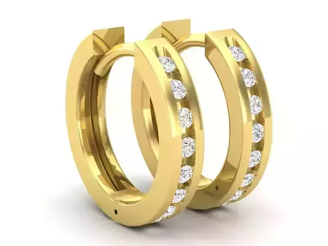 AV 652 Diamond Hoop Earrings