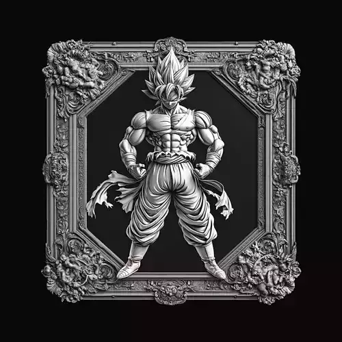 Super Saiyan Warrior Ornamental Frame Edition