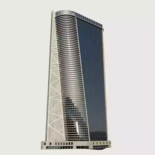 Building Skyscraper City Town Downtown Street Futuristic Utopia