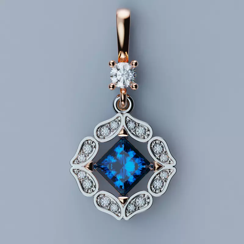 Pendant Stevia 3D model 3D print model_0