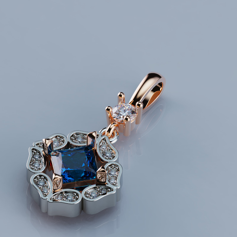 Pendant Stevia 3D model 3D print model_1