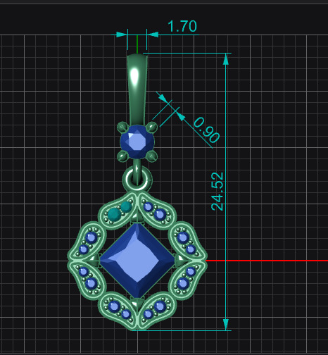 Pendant Stevia 3D model 3D print model_3