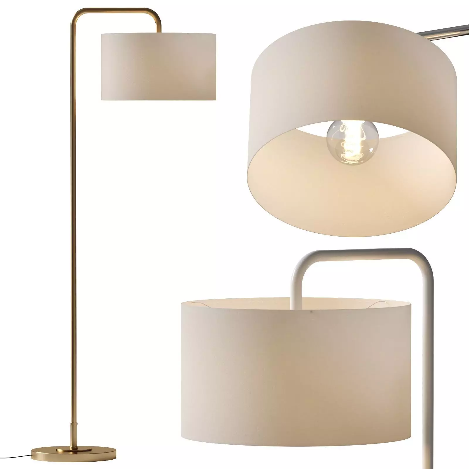 Batesville Arc Floor Lamp - Wade Logan 3D model_0