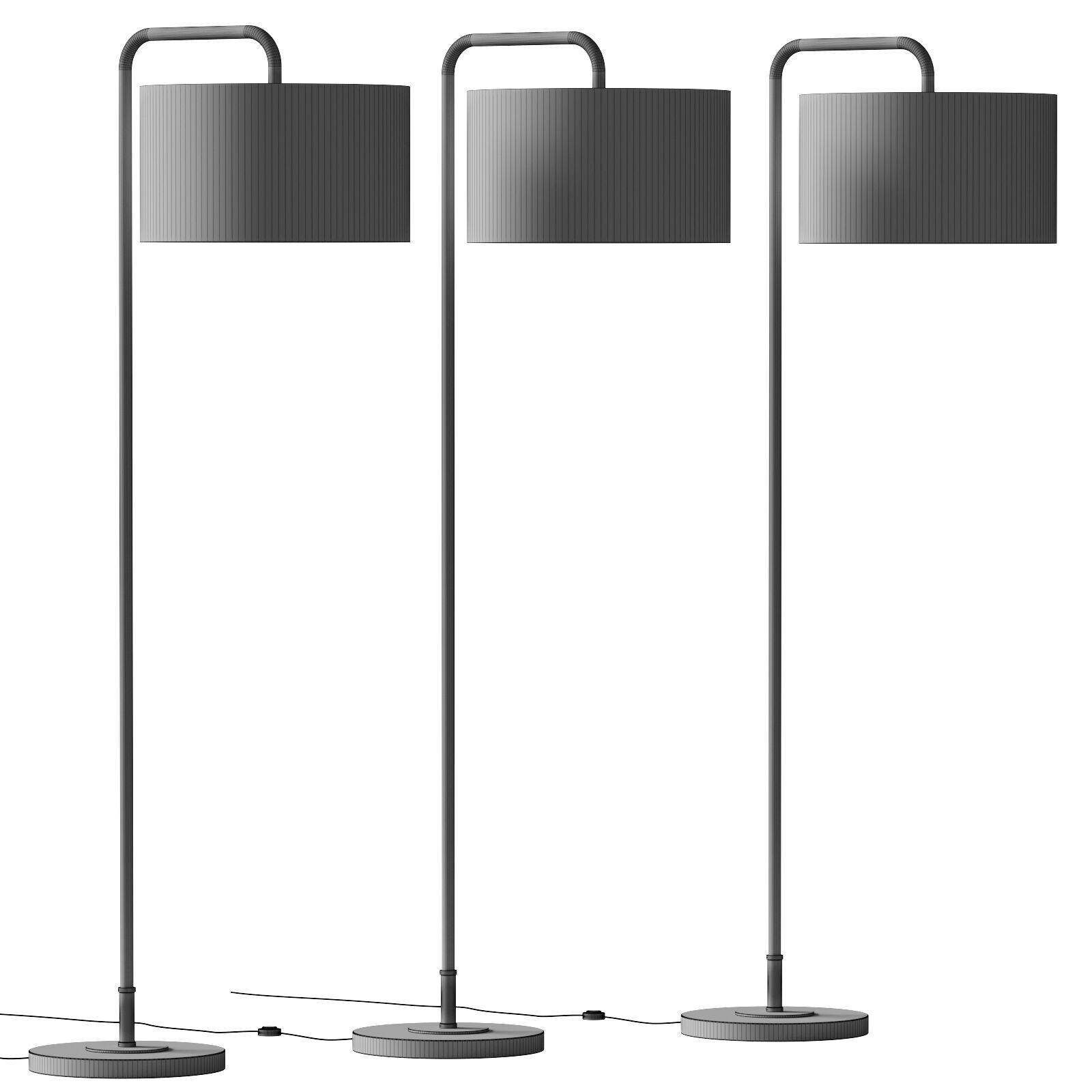 Batesville Arc Floor Lamp - Wade Logan 3D model_2