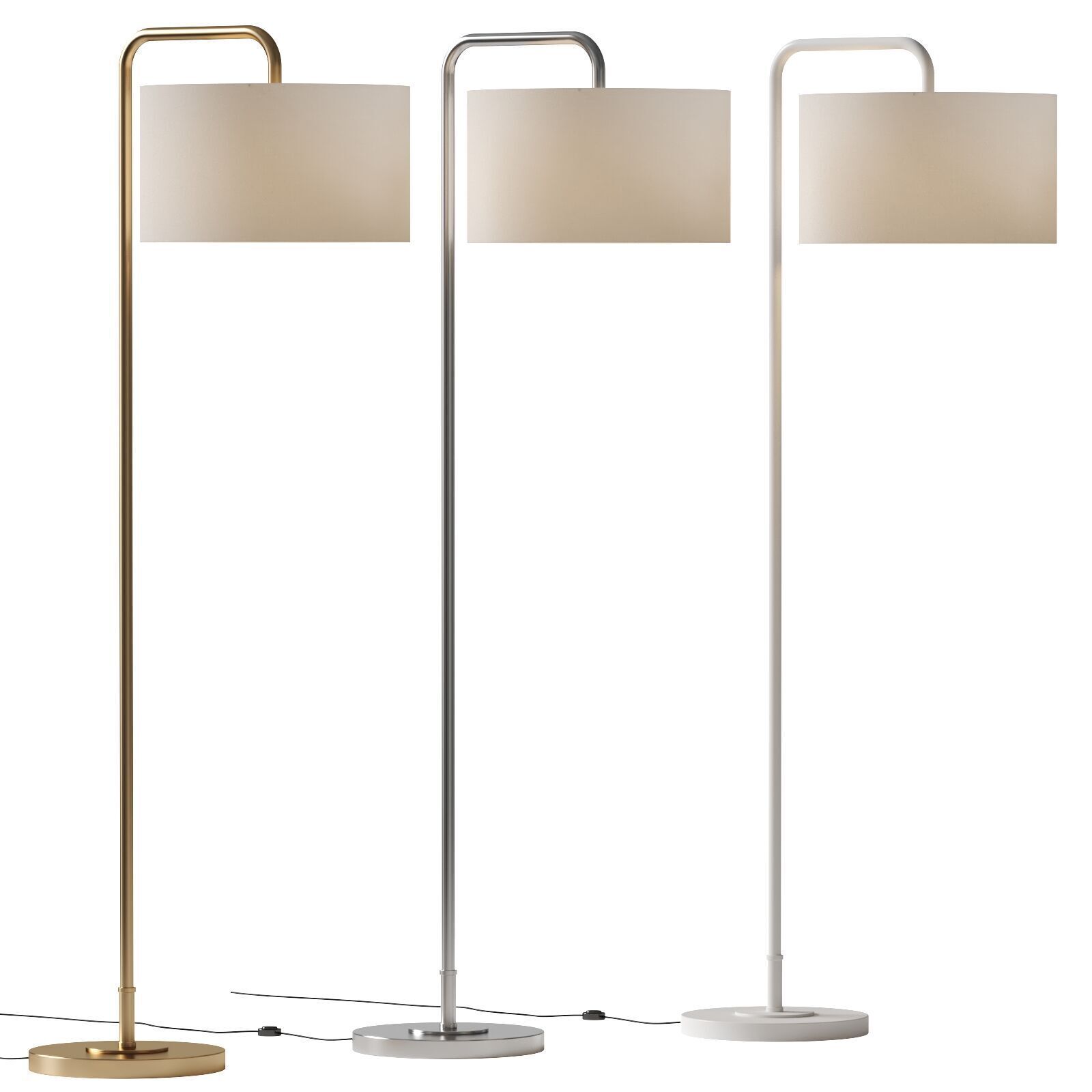 Batesville Arc Floor Lamp - Wade Logan 3D model_1
