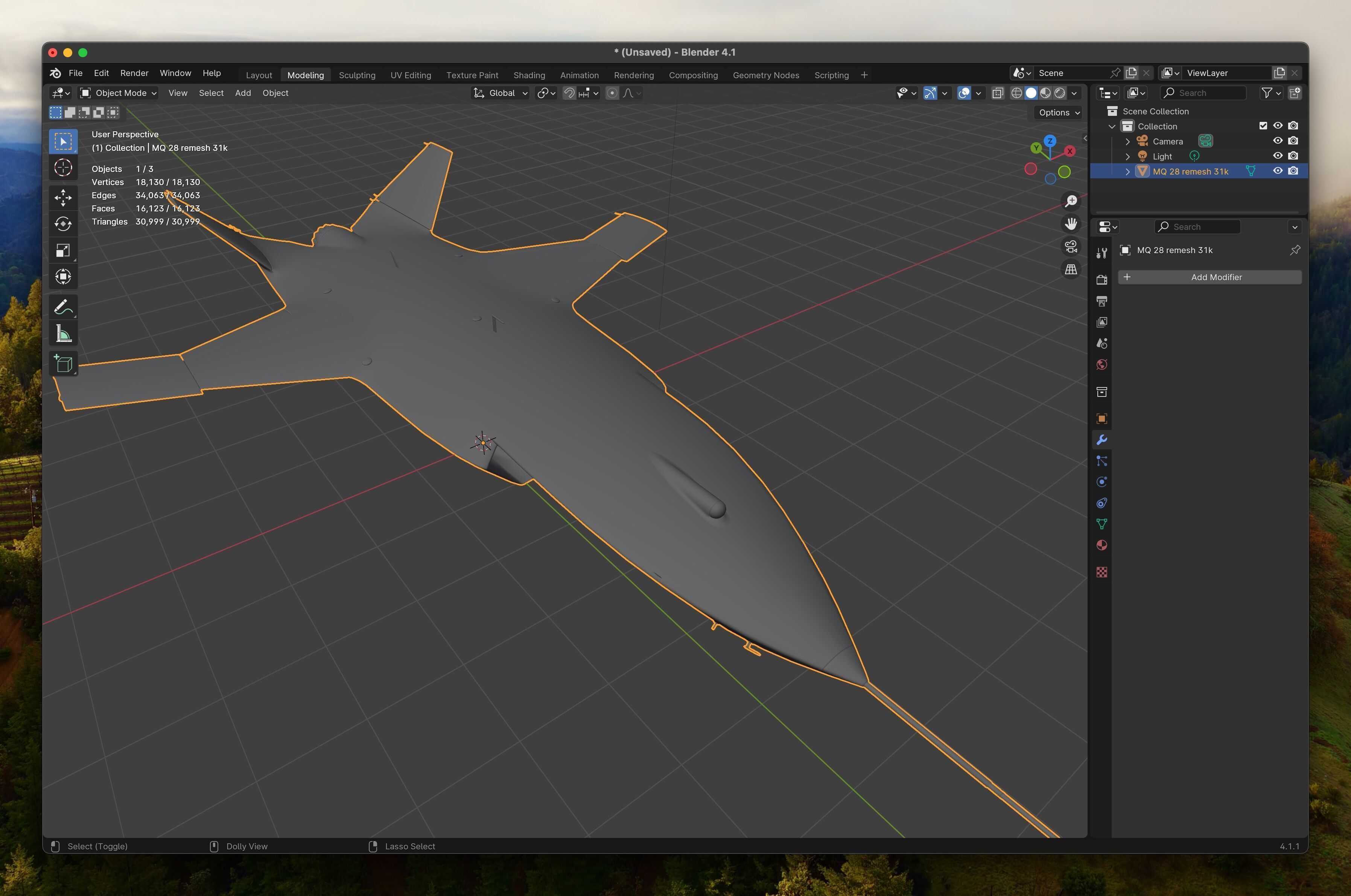 MQ-28 Ghost Bat Game Ready Drone Low-poly 3D model_15