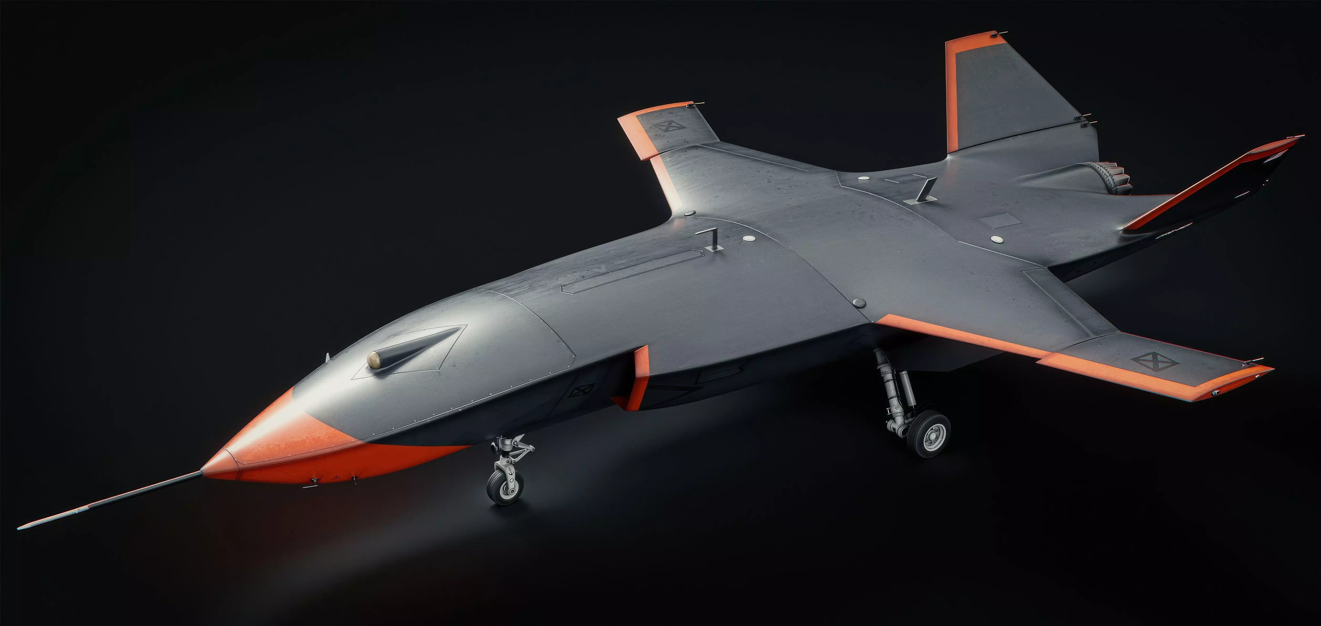 MQ-28 Ghost Bat Game Ready Drone Low-poly 3D model_0
