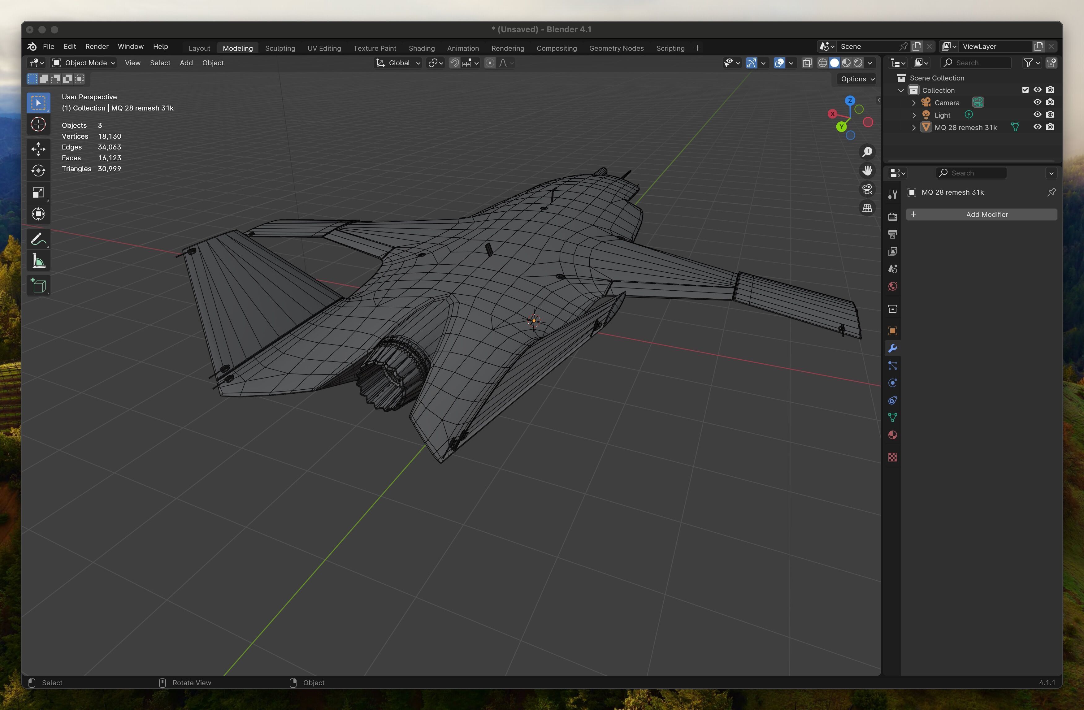 MQ-28 Ghost Bat Game Ready Drone Low-poly 3D model_11