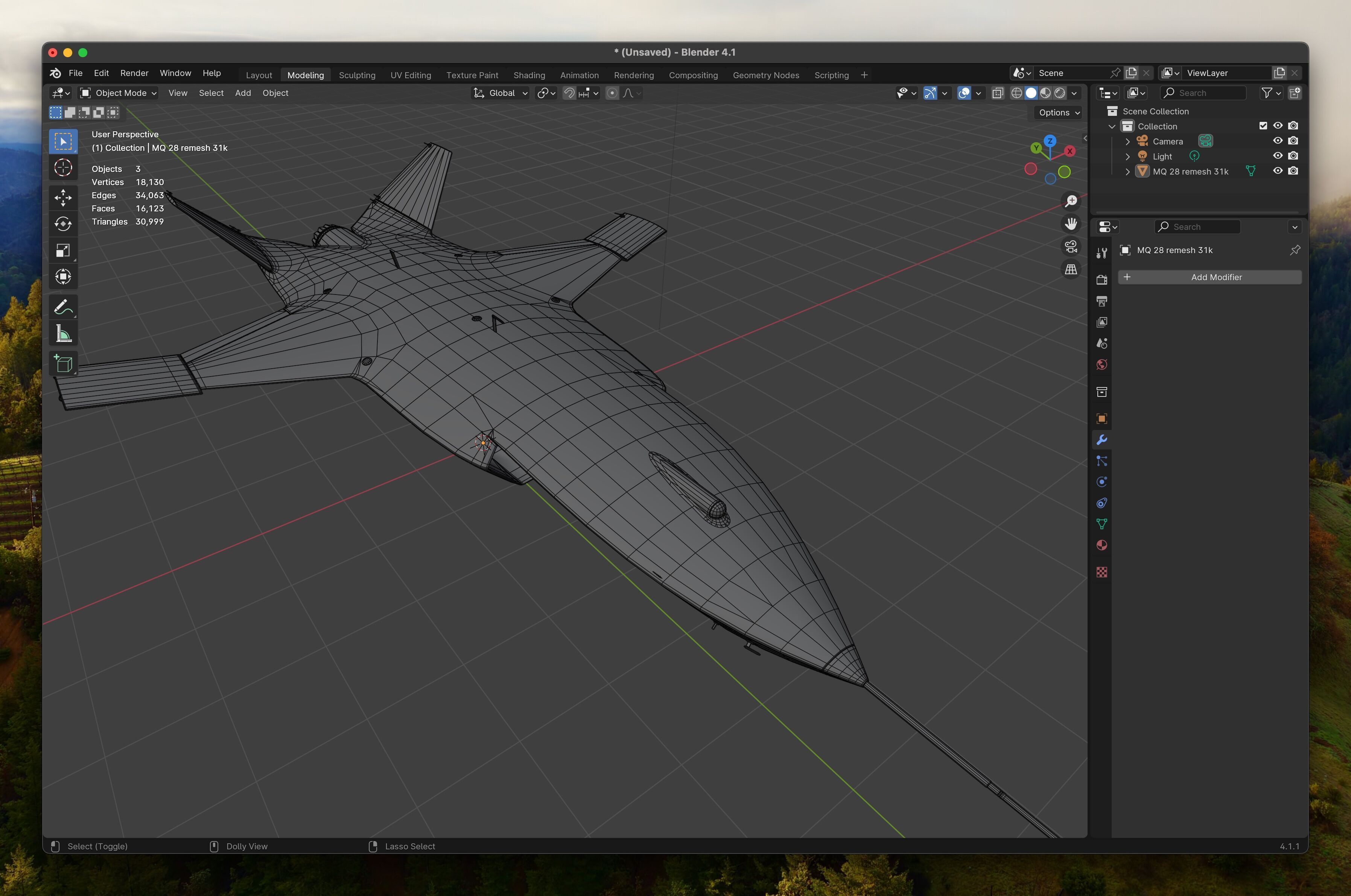 MQ-28 Ghost Bat Game Ready Drone Low-poly 3D model_12
