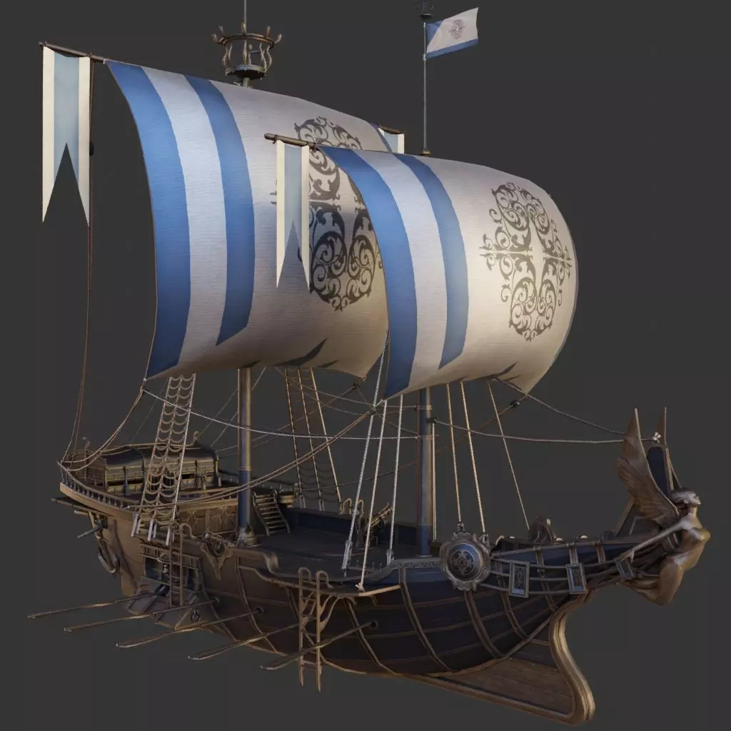 Ship Pack Low-poly 3D model_0
