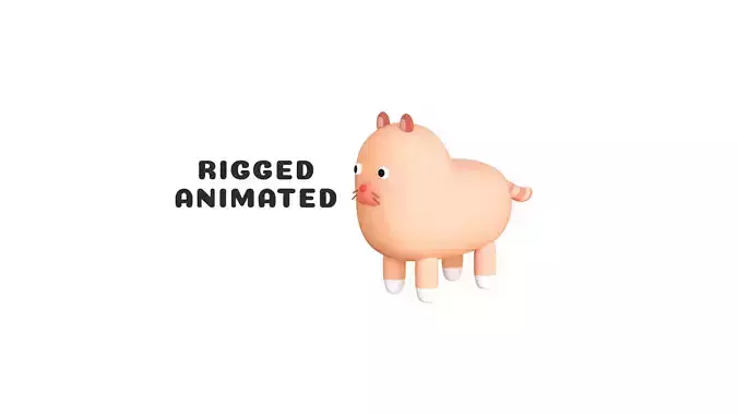 Low-Poly Cat Animated - Fun World Animal  Low-poly 3D model