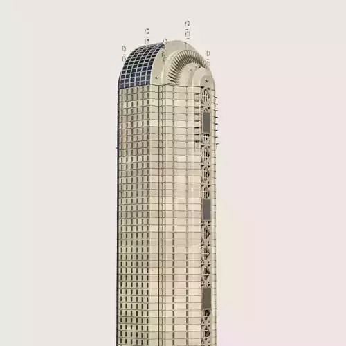 Building Skyscraper City Town Downtown Street Futuristic Utopia