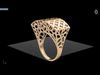 fusion women gold ring 3D print model_1