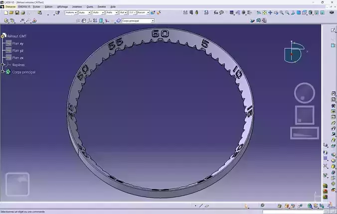 Seiko SKX007 Minutes Chapter ring