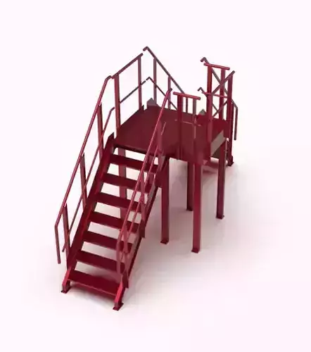 Industrial Stairs 3D model