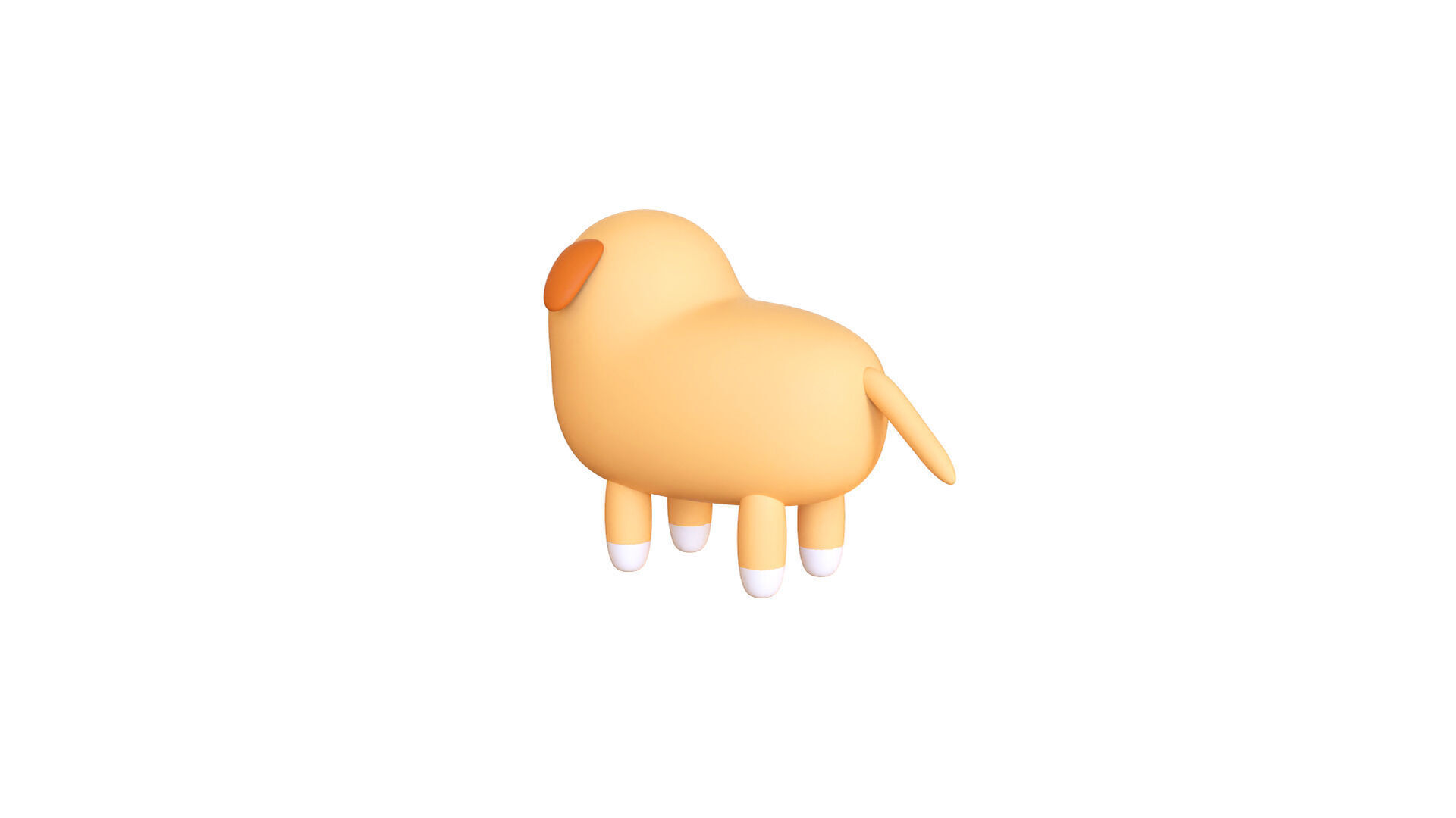 Low-Poly Dog Animated - Fun World Animal Low-poly 3D model_4