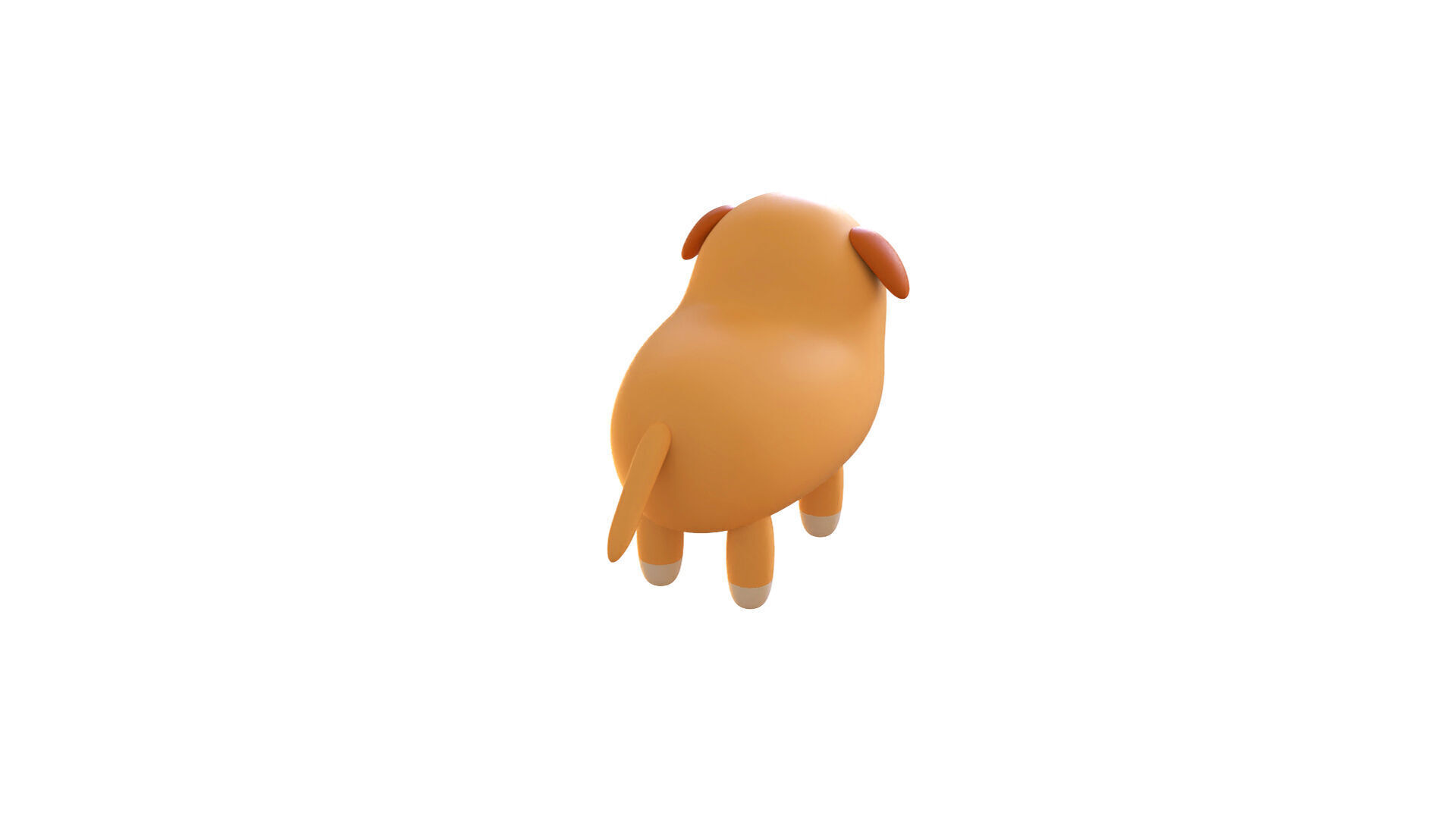 Low-Poly Dog Animated - Fun World Animal Low-poly 3D model_7