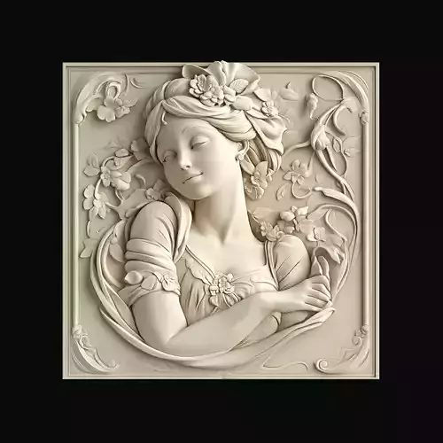 Romantic Woman 3D Relief