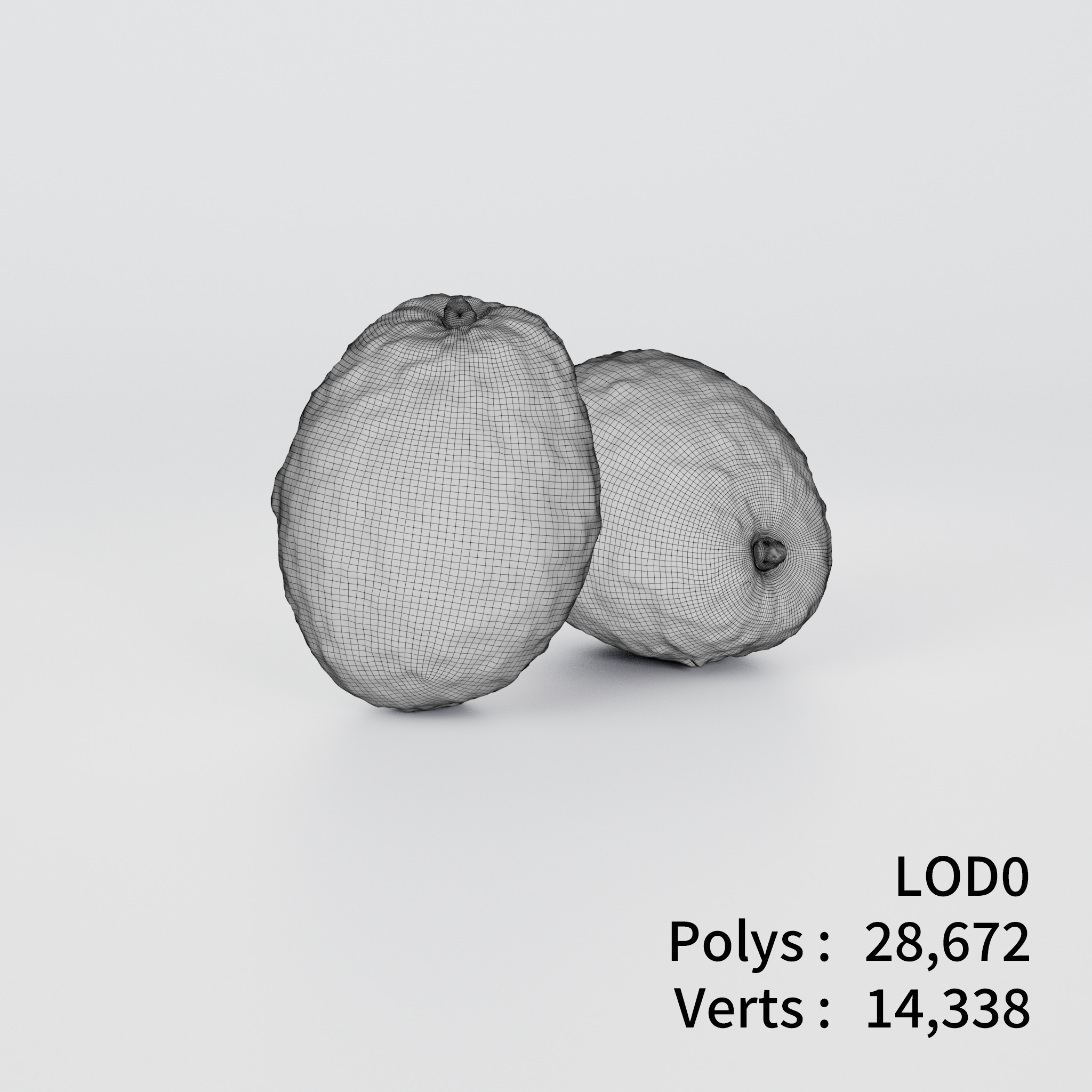 Avocado 3D model Low-poly 3D model_2
