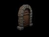Low Poly Stylized Dungeon Door AI Low-poly 3D model_1