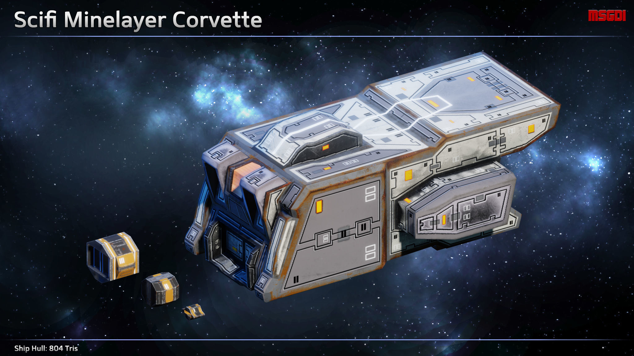 3D model Spaceship Corvettes VR / AR / low-poly | CGTrader