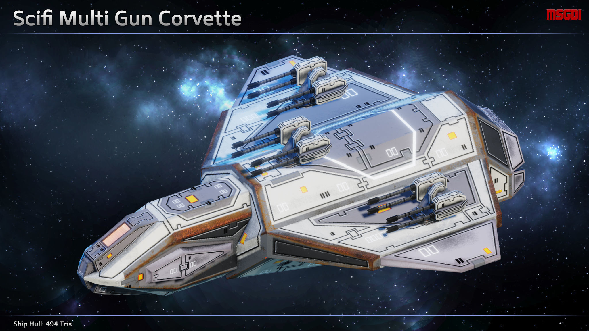3D model Spaceship Corvettes VR / AR / low-poly | CGTrader