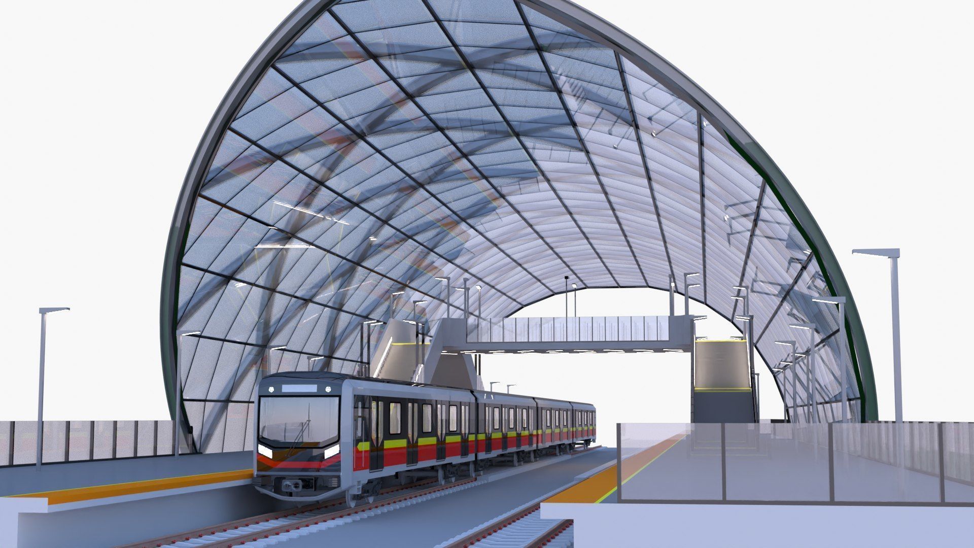 Warsaw tram and metro stations 3D Model Collection_2