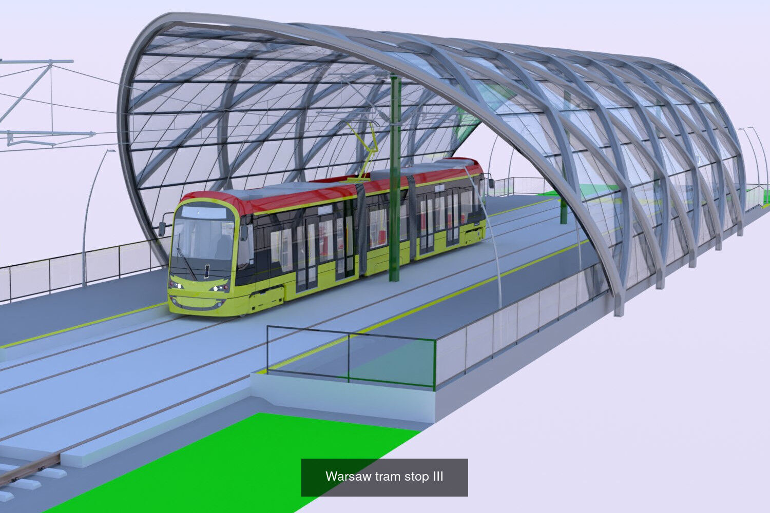 Warsaw tram and metro stations 3D Model Collection_4