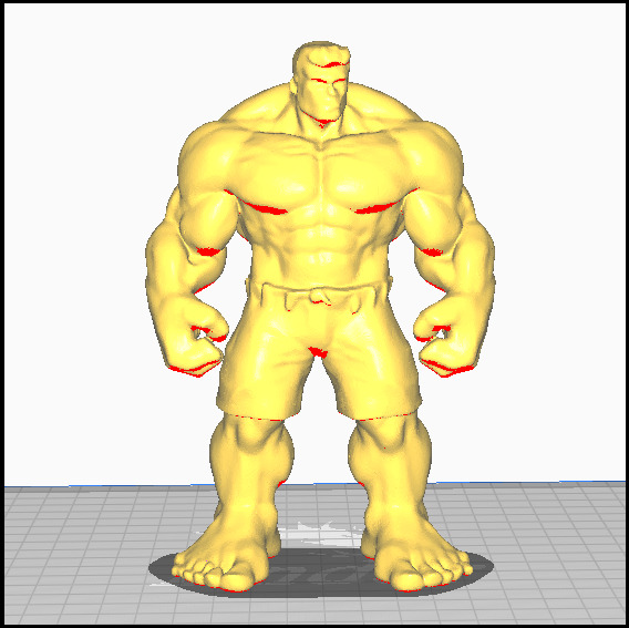 Hulk en posicion firme Free 3D print model_1