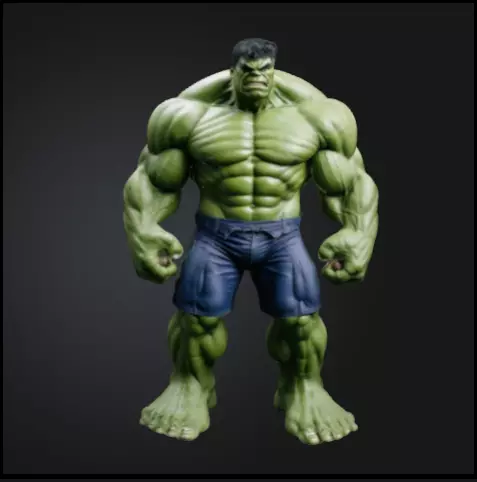Hulk en posicion firme Free 3D print model_0