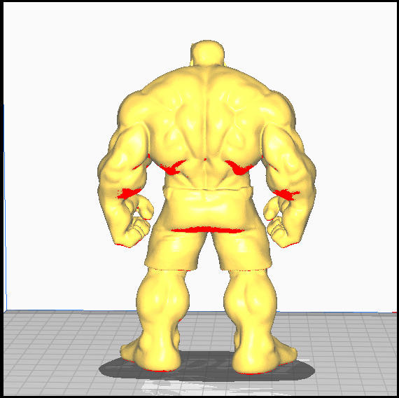 Hulk en posicion firme Free 3D print model_3