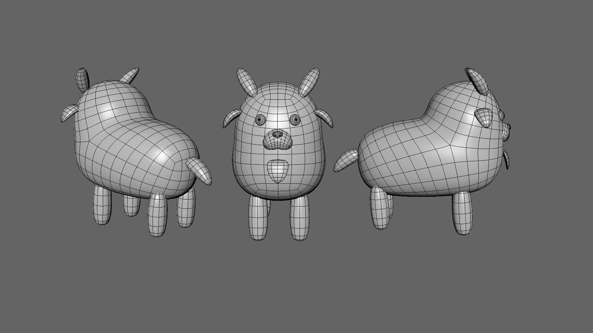 Low-Poly Goat Animated - Fun World Animal Low-poly 3D model_7