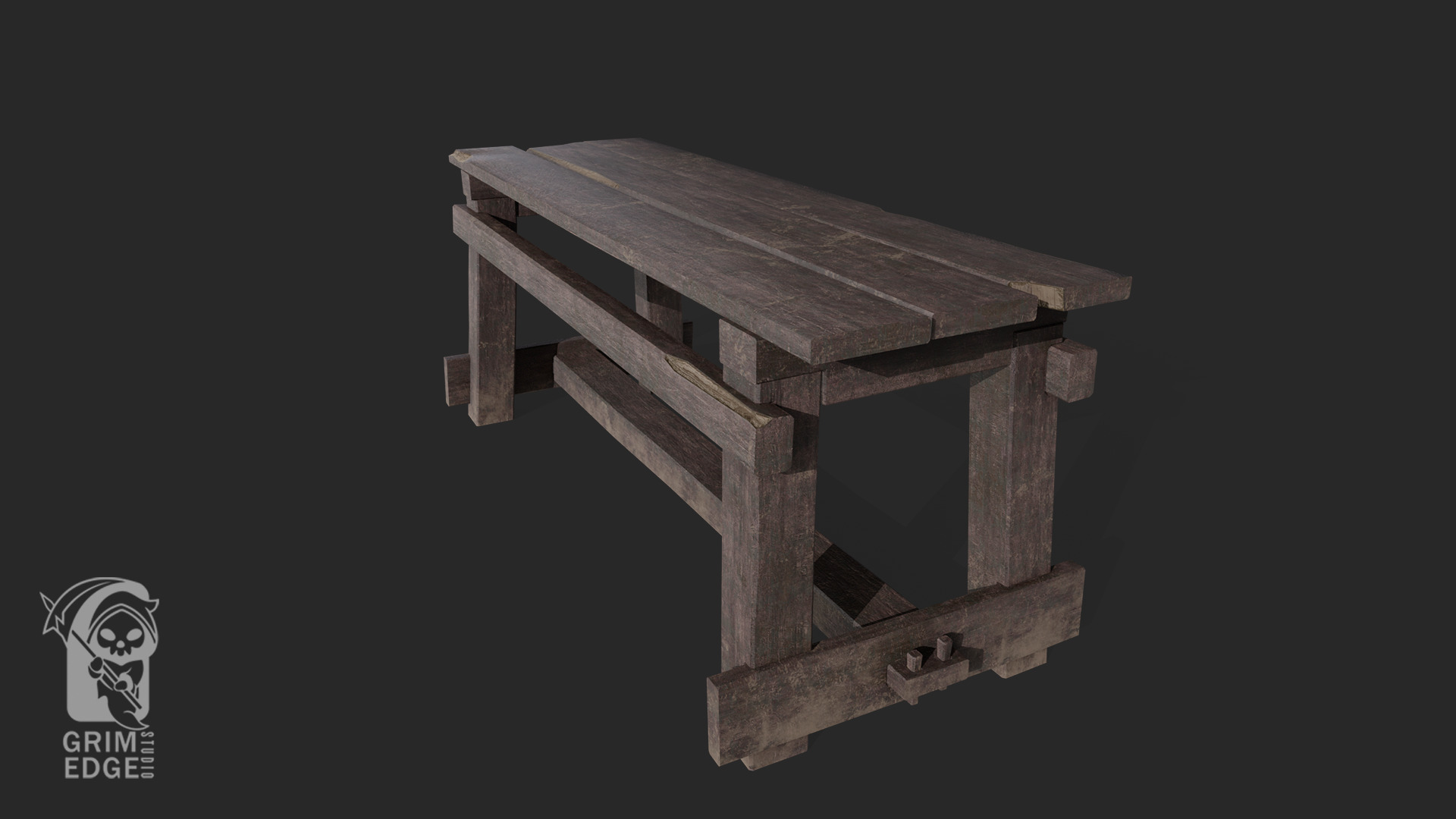 Table Low-poly 3D model_2