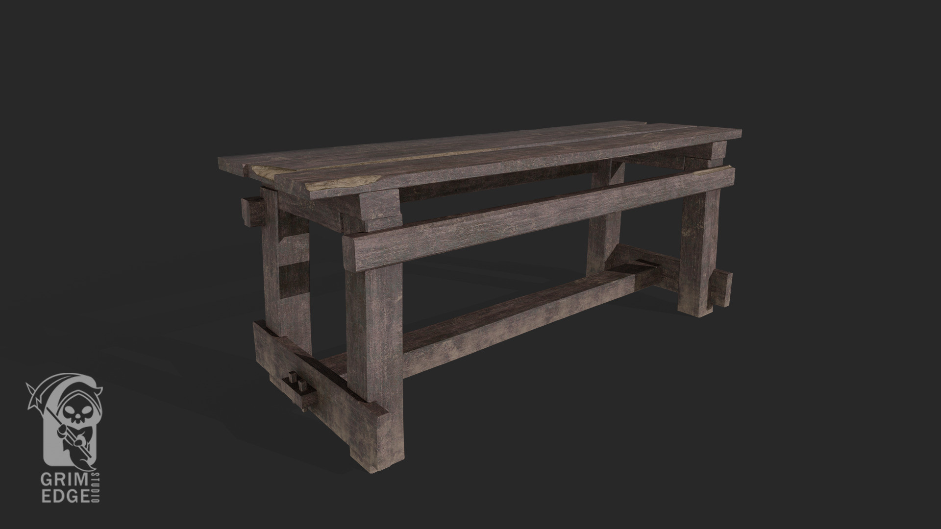 Table Low-poly 3D model_6
