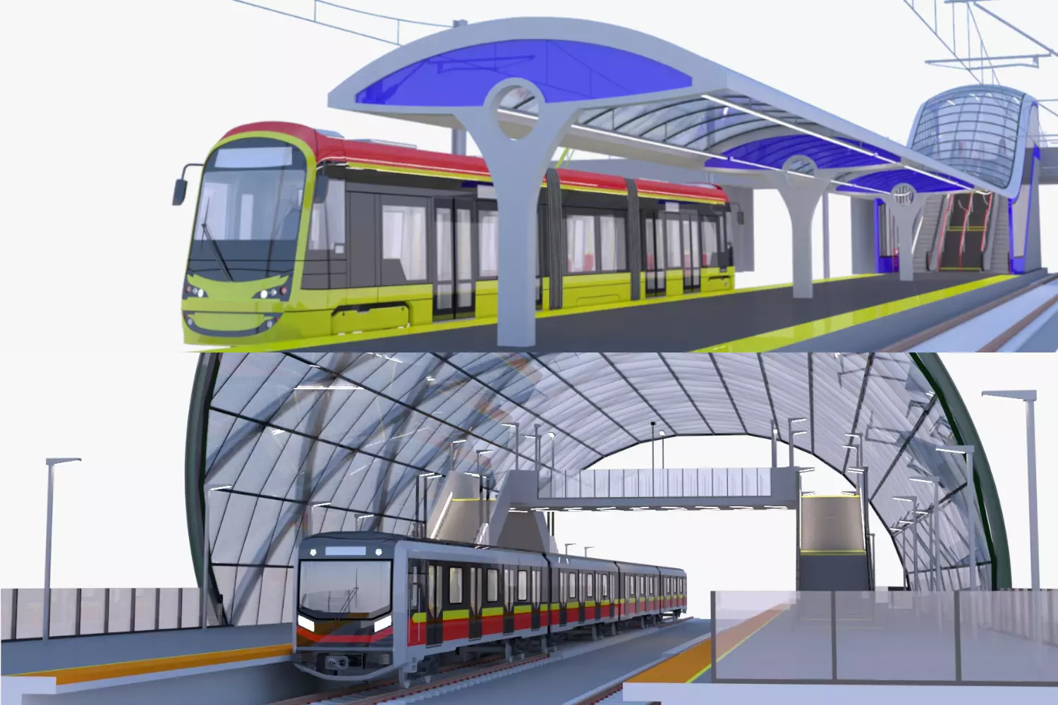 Warsaw tram and metro stations II 3D Model Collection_0