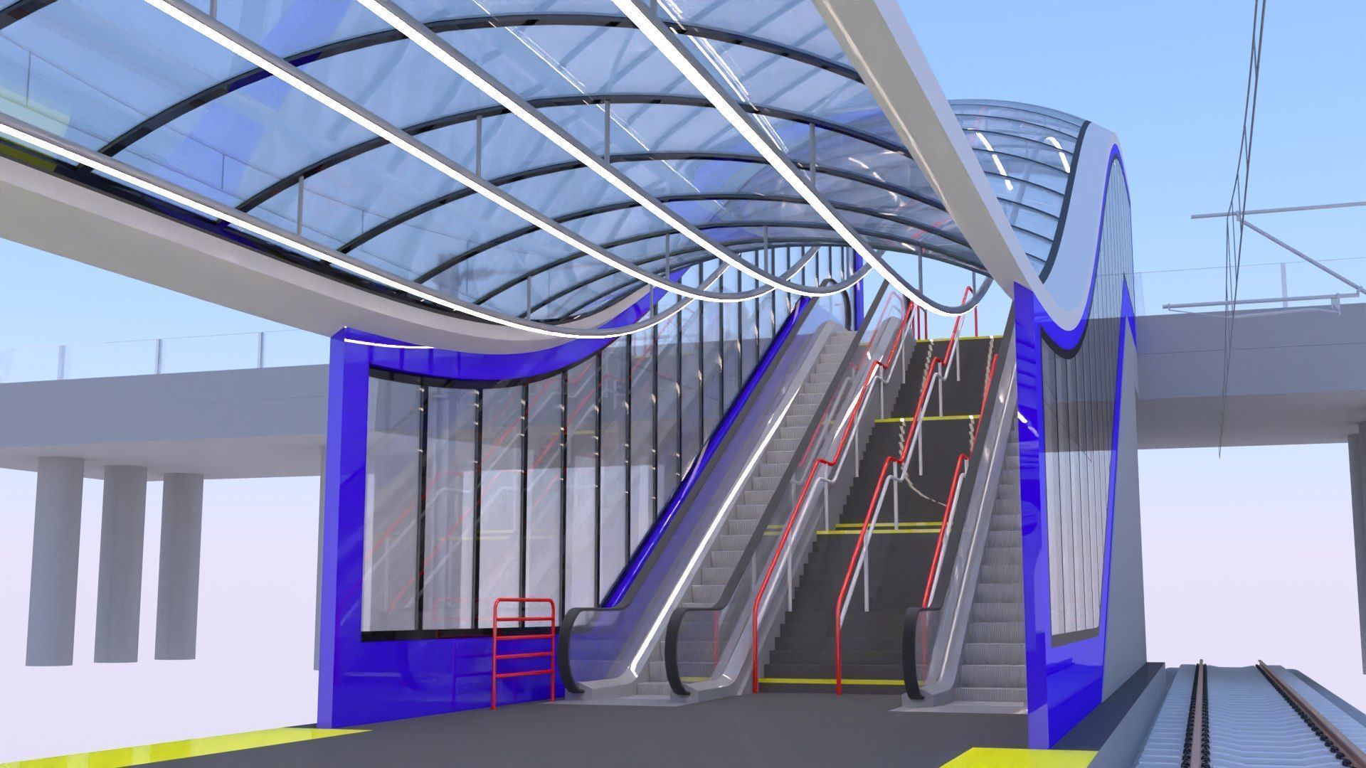 Warsaw tram and metro stations II 3D Model Collection_7