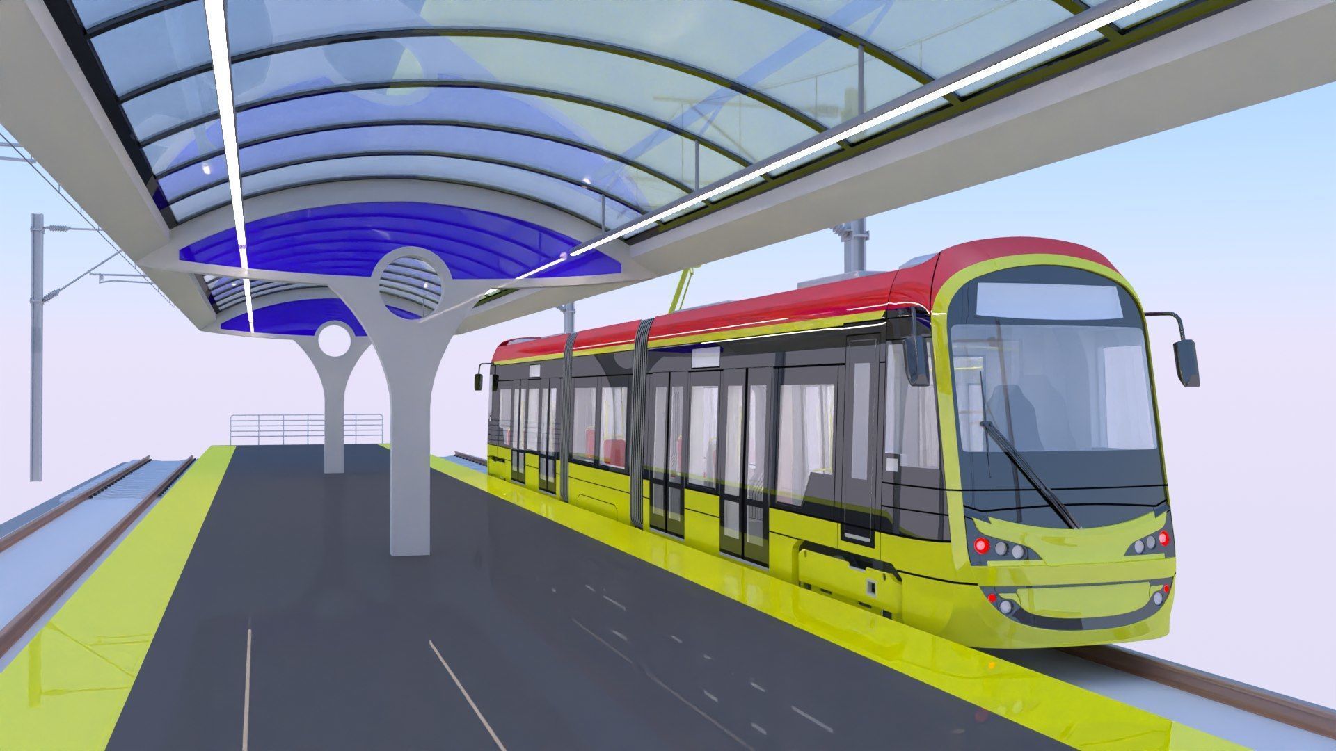 Warsaw tram and metro stations II 3D Model Collection_6
