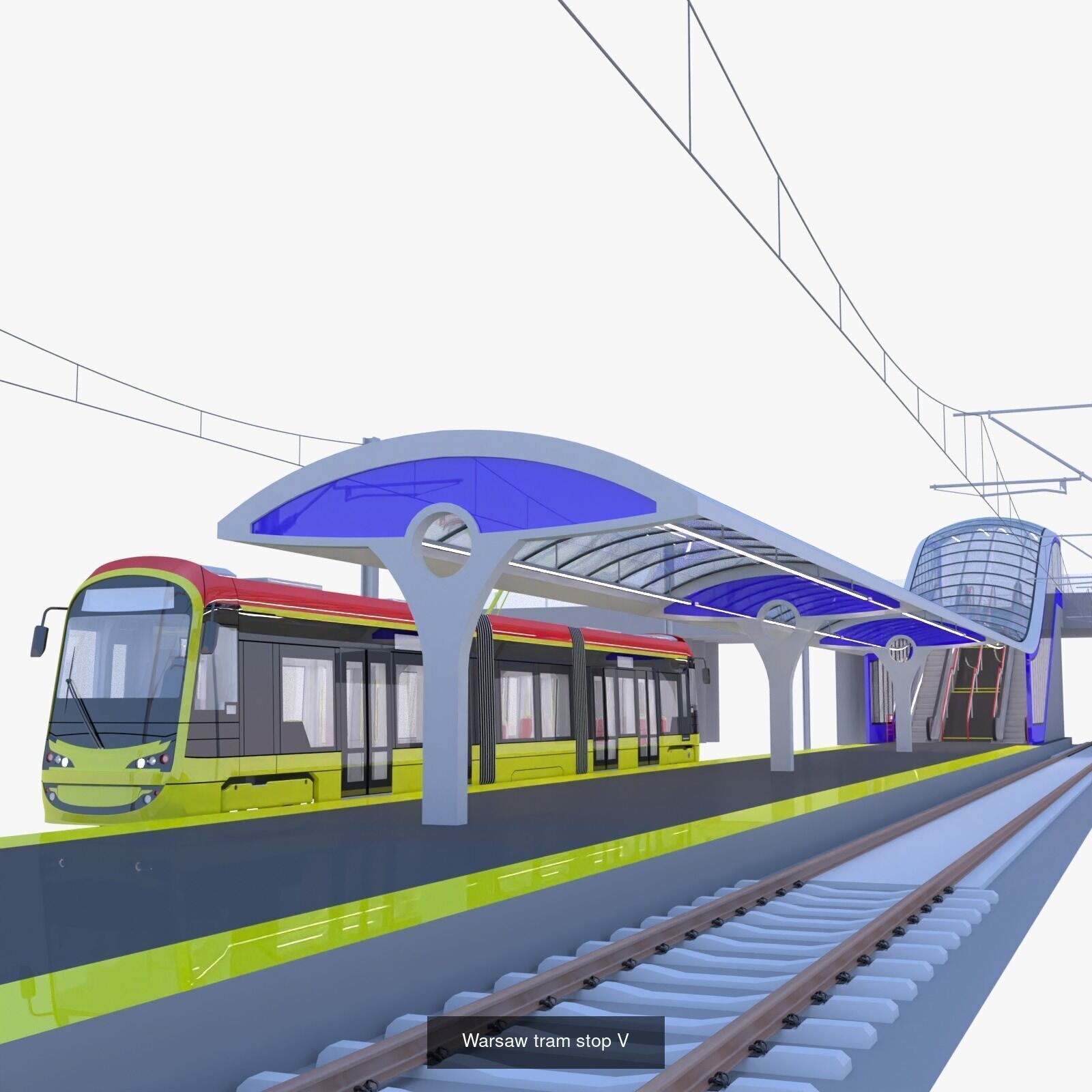 Warsaw tram and metro stations II 3D Model Collection_4