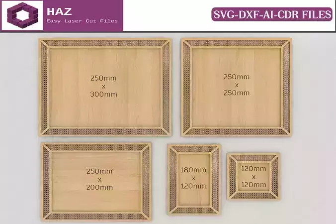 Rattan Frame Set - Laser Ready 119 3D print model