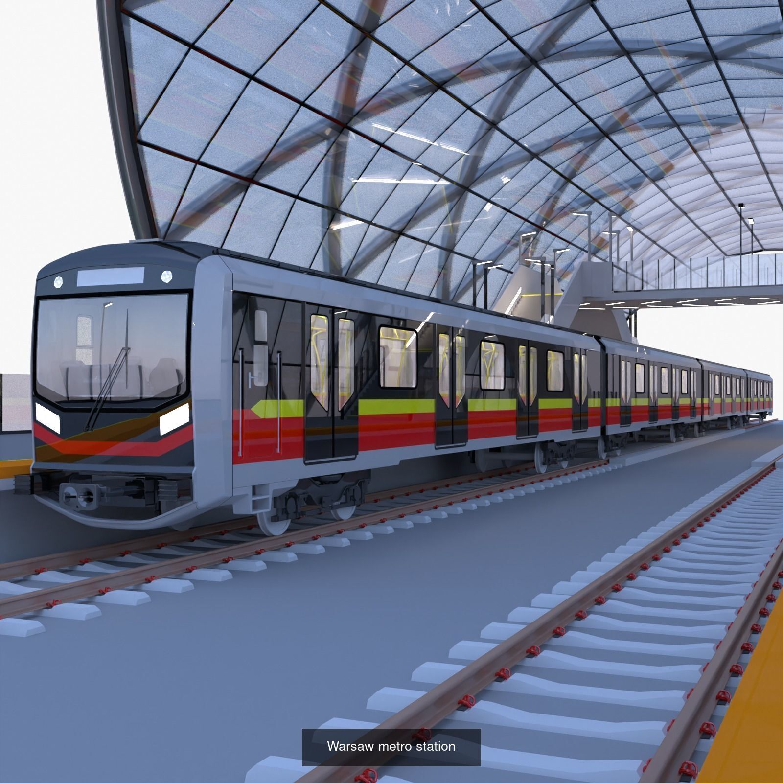 Warsaw tram and metro stations III 3D Model Collection_5