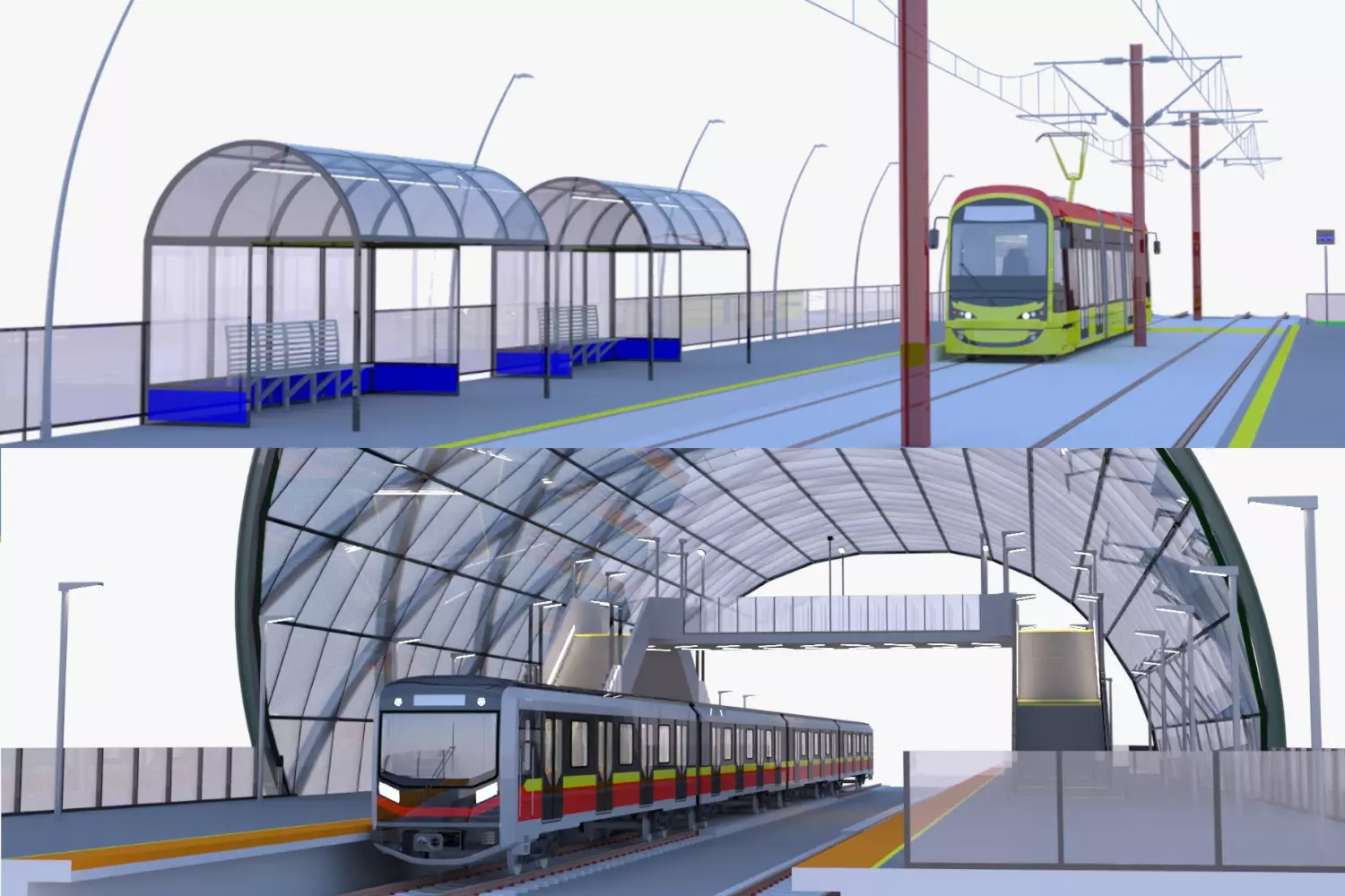 Warsaw tram and metro stations III 3D Model Collection_0