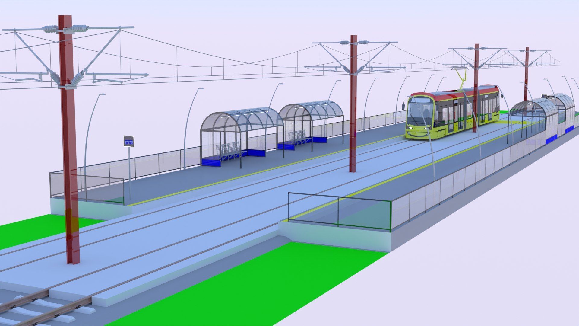 Warsaw tram and metro stations III 3D Model Collection_4
