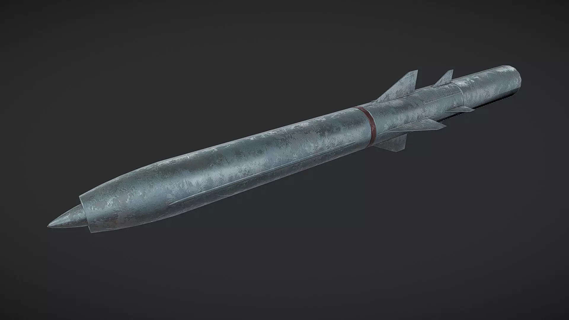 Cruise Missile Old Sample Free low-poly 3D model