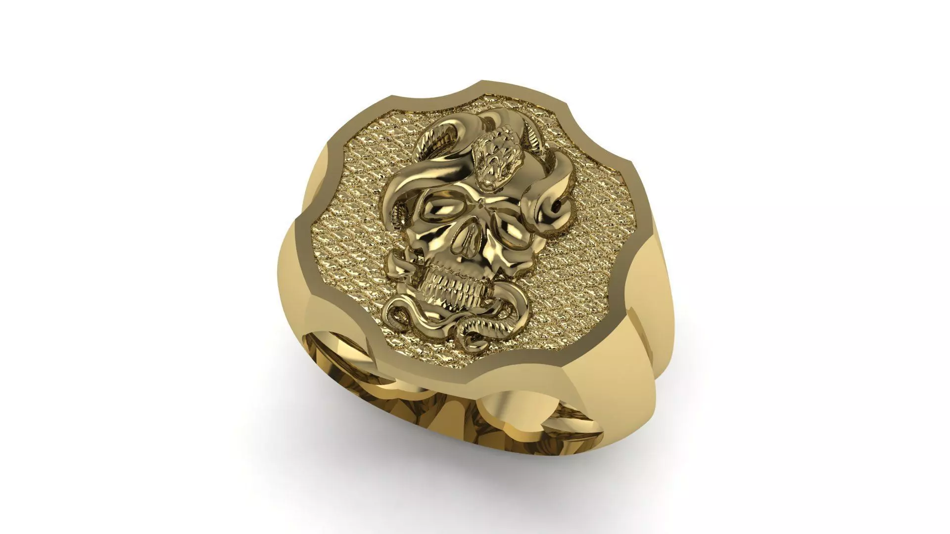 Snake and Skull Ring 02 3D print model_0