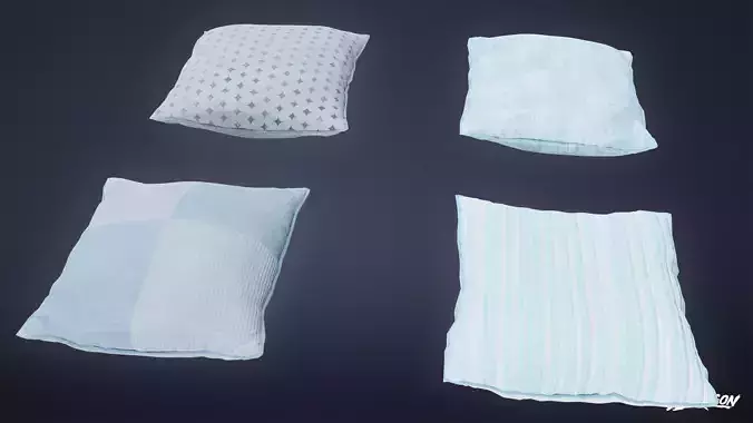 SUBURBS - Pillows 01 - LOW POLY AND NANITE