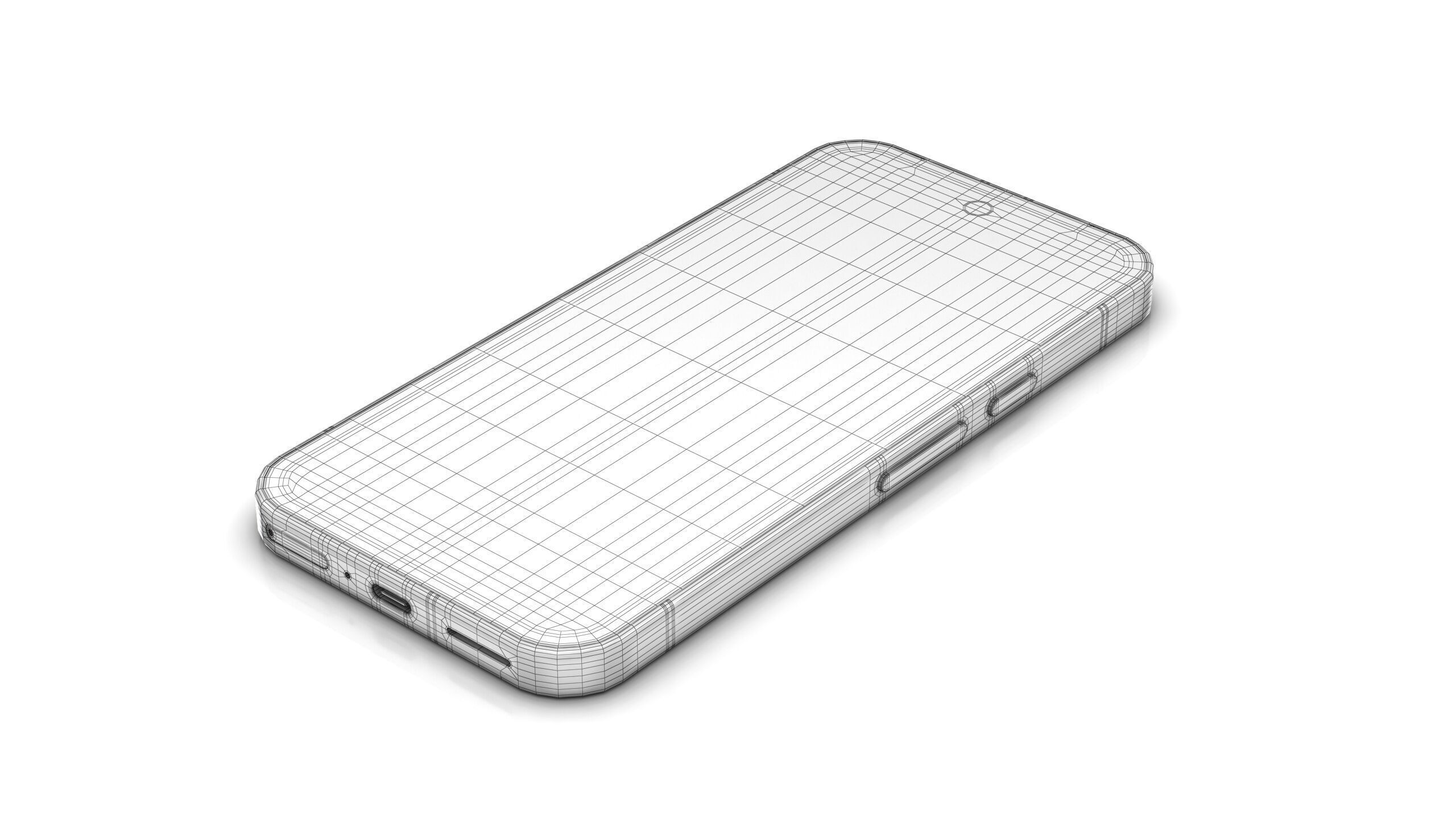 Google Pixel 9a Low-poly 3D model_21